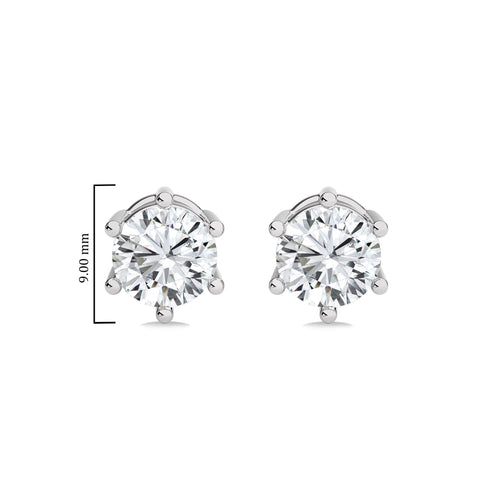 1 1/4 CT. Round Lab Created Diamond Stud Earrings