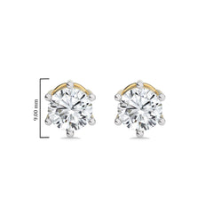 1 1/4 CT. Round Lab Created Diamond Stud Earrings