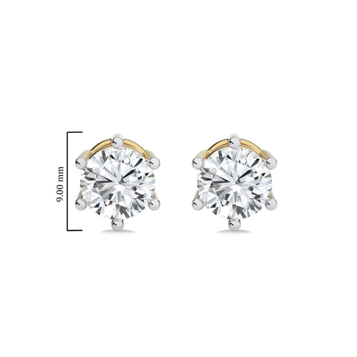 1 1/4 CT. Round Lab Created Diamond Stud Earrings
