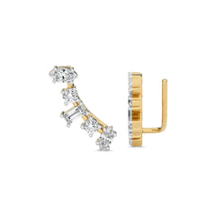 1 1/2 CT. Round,Marquise and Baguette Lab Created Diamond Crawler Earrings