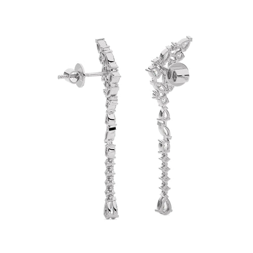 2 3/4 CT. Mixed Shape Lab Created Diamond Drop Earrings