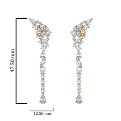 2 3/4 CT. Mixed Shape Lab Created Diamond Drop Earrings