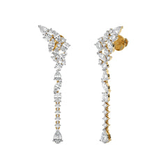 2 3/4 CT. Mixed Shape Natural Diamond Drop Earrings