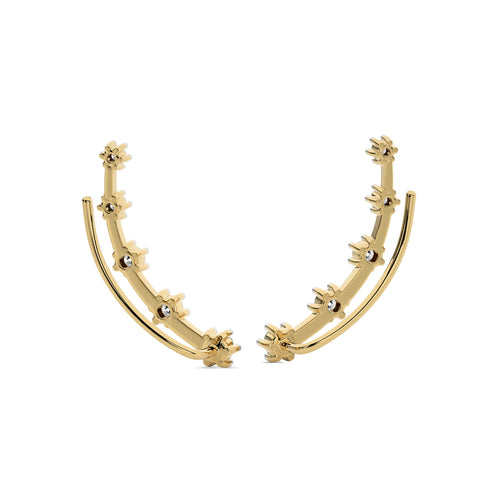 7/8 CT. Round Lab Created Diamond Climber Earrings
