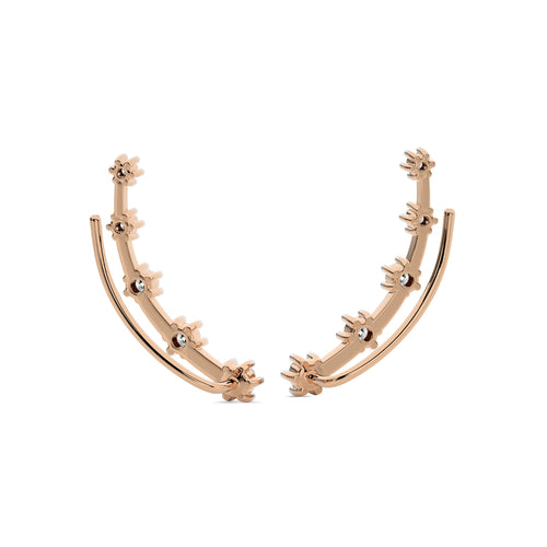 7/8 CT. Round Lab Created Diamond Climber Earrings