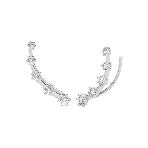 7/8 CT. Round Lab Created Diamond Climber Earrings