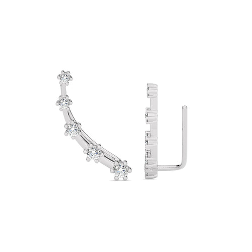 7/8 CT. Round Lab Created Diamond Climber Earrings