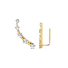 7/8 CT. Round Natural Diamond Climber Earrings