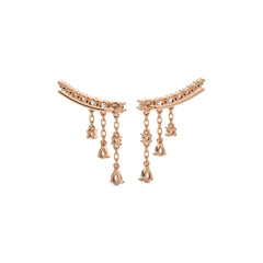 2 CT. Showering Shimmer Pear and Round Lab Created Diamond Climber Drop Earrings