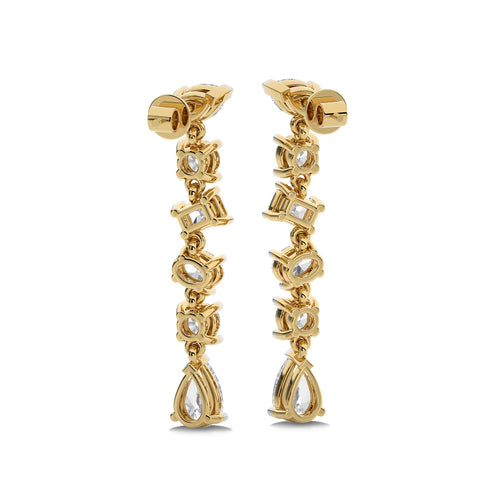 2 CT. Multiple shape Lab Created Diamond Dangling Drop Earrings