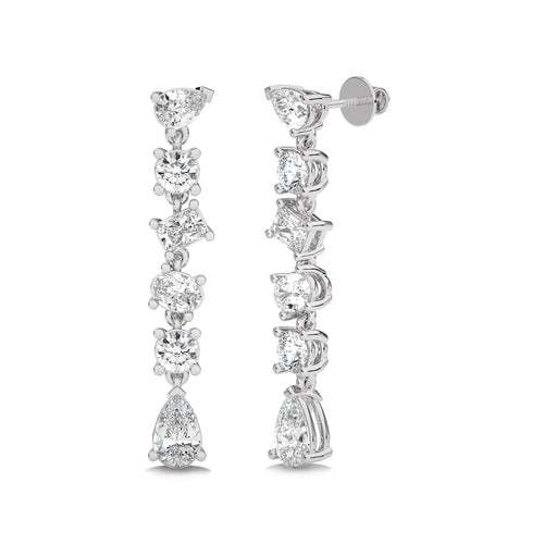 2 CT. Multiple shape Lab Created Diamond Dangling Drop Earrings