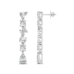 2 CT. Multiple shape Natural Diamond Dangling Drop Earrings