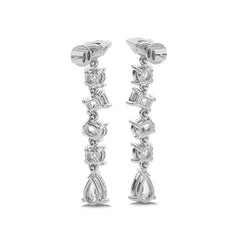 2 CT. Multiple shape Natural Diamond Dangling Drop Earrings