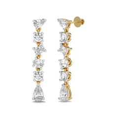 2 CT. Multiple shape Lab Created Diamond Dangling Drop Earrings
