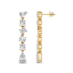 2 CT. Multiple shape Lab Created Diamond Dangling Drop Earrings