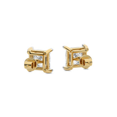 2 CT. Princess Cut Natural Diamond Stud Earrings