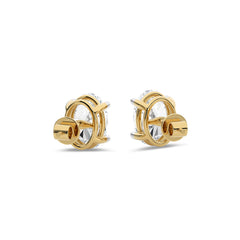 2 CT. Oval Natural Diamond Stud Earrings