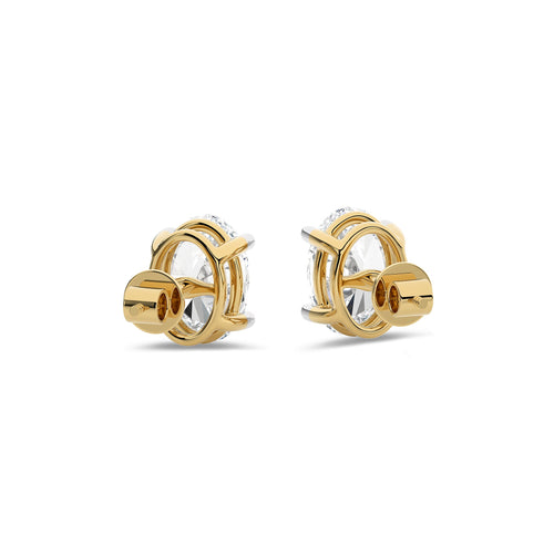 2 CT. Oval Natural Diamond Stud Earrings