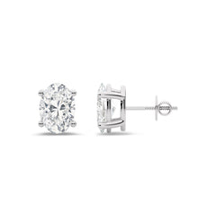 2 CT. Oval Lab Created Diamond Stud Earrings