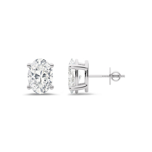 2 CT. Oval Lab Created Diamond Stud Earrings