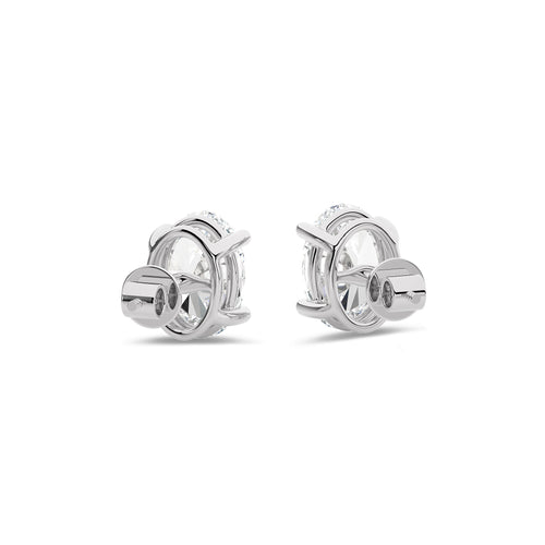 2 CT. Oval Natural Diamond Stud Earrings
