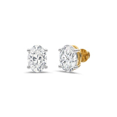 2 CT. Oval Lab Created Diamond Stud Earrings