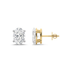2 CT. Oval Natural Diamond Stud Earrings