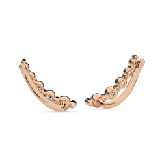 1/4 CT. Round Natural Diamond Climber Earrings