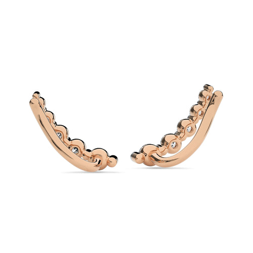 1/4 CT. Round Natural Diamond Climber Earrings