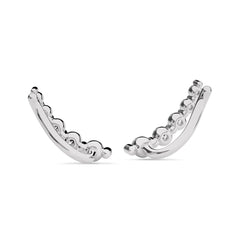 1/4 CT. Round Natural Diamond Climber Earrings