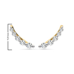 1/4 CT. Round Lab Created Diamond Climber Earrings