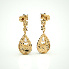 2 CT. Teardrop Cluster Cocktail Lab Created Diamond Fashion Earrings.