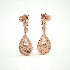 2 CT. Teardrop Cluster Cocktail Lab Created Diamond Fashion Earrings.