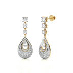 2 CT. Teardrop Cluster Cocktail Lab Created Diamond Fashion Earrings.