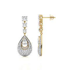 2 CT. Teardrop Cluster Cocktail Lab Created Diamond Fashion Earrings.