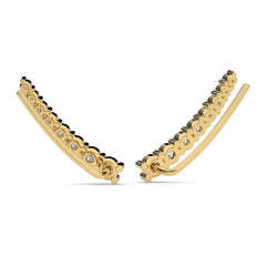 3/4 CT. Round Natural Diamond Climber Earrings