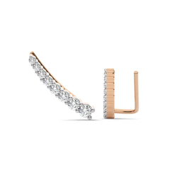 3/4 CT. Round Natural Diamond Climber Earrings
