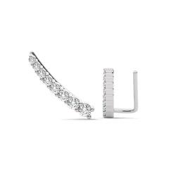 3/4 CT. Round Natural Diamond Climber Earrings