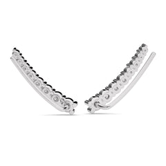 3/4 CT. Round Natural Diamond Climber Earrings