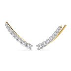 3/4 CT. Round Natural Diamond Climber Earrings