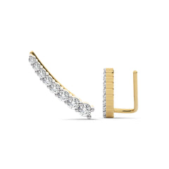 3/4 CT. Round Natural Diamond Climber Earrings