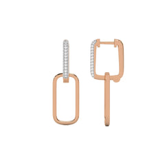 1/4 CT. Paperclip Double Huggies Lab Created Diamond Earrings