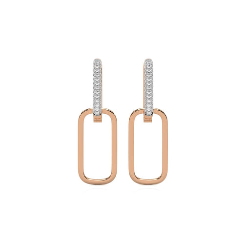 1/4 CT. Paperclip Double Huggies Lab Created Diamond Earrings