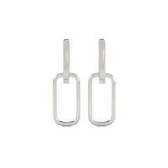 1/4 CT. Paperclip Double Huggies Natural Diamond Earrings