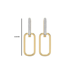 1/4 CT. Paperclip Double Huggies Lab Created Diamond Earrings