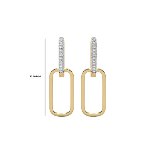 1/4 CT. Paperclip Double Huggies Lab Created Diamond Earrings