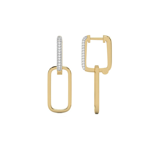 1/4 CT. Paperclip Double Huggies Lab Created Diamond Earrings