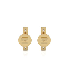 1/4 CT. Round Natural Diamond Bar Stud Earrings