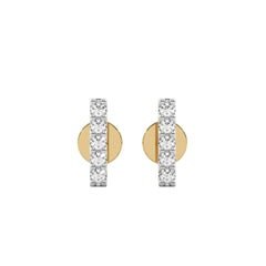 1/4 CT. Round Lab Created Diamond Bar Stud Earrings