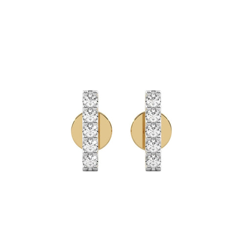 1/4 CT. Round Lab Created Diamond Bar Stud Earrings